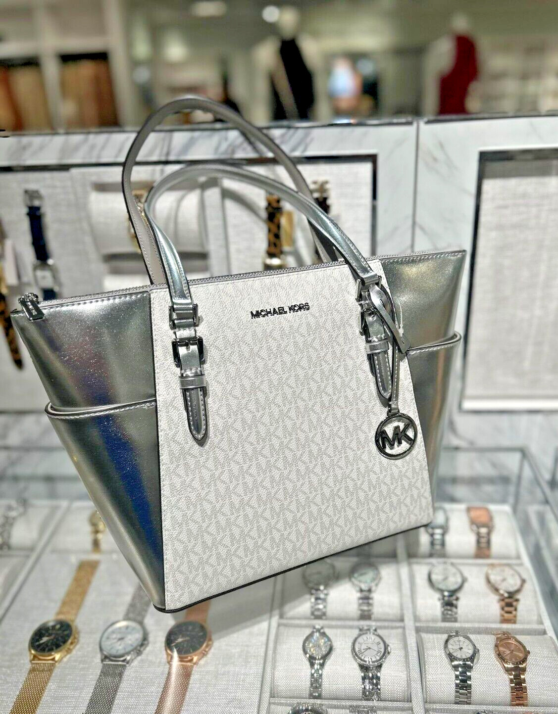 Michael Kors Ladies Charlotte Large Handbag Purse Tote Shoulder