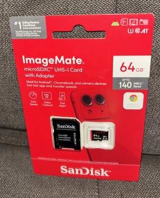 Sandisk ImageMate SDXC UHS-I 140 mb/s 64GB Card with Adapter