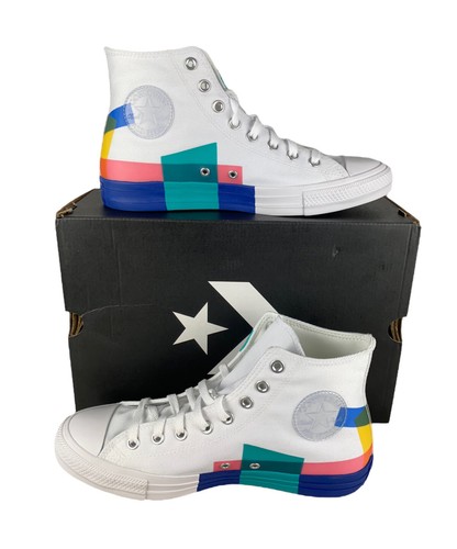

НОВЫЕ мужские кроссовки Converse Chuck Taylor All Star Hi Shoes белого и красного цвета, размер 8,5, Белый, Converse Chuck Taylor All Star Hi