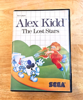 Sega Master System - Alex Kidd The Lost Stars - Video Game Cart & Box