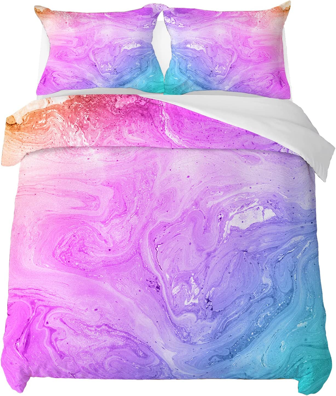 Tie Dye Bedding Queen Full Size Comforter Set, Colorful Teen