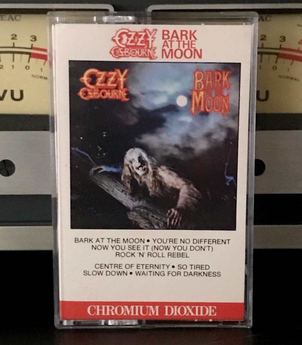 Vtg OZZY OSBOURNE Cassette BARK AT THE MOON Album TAPE Lp OG
