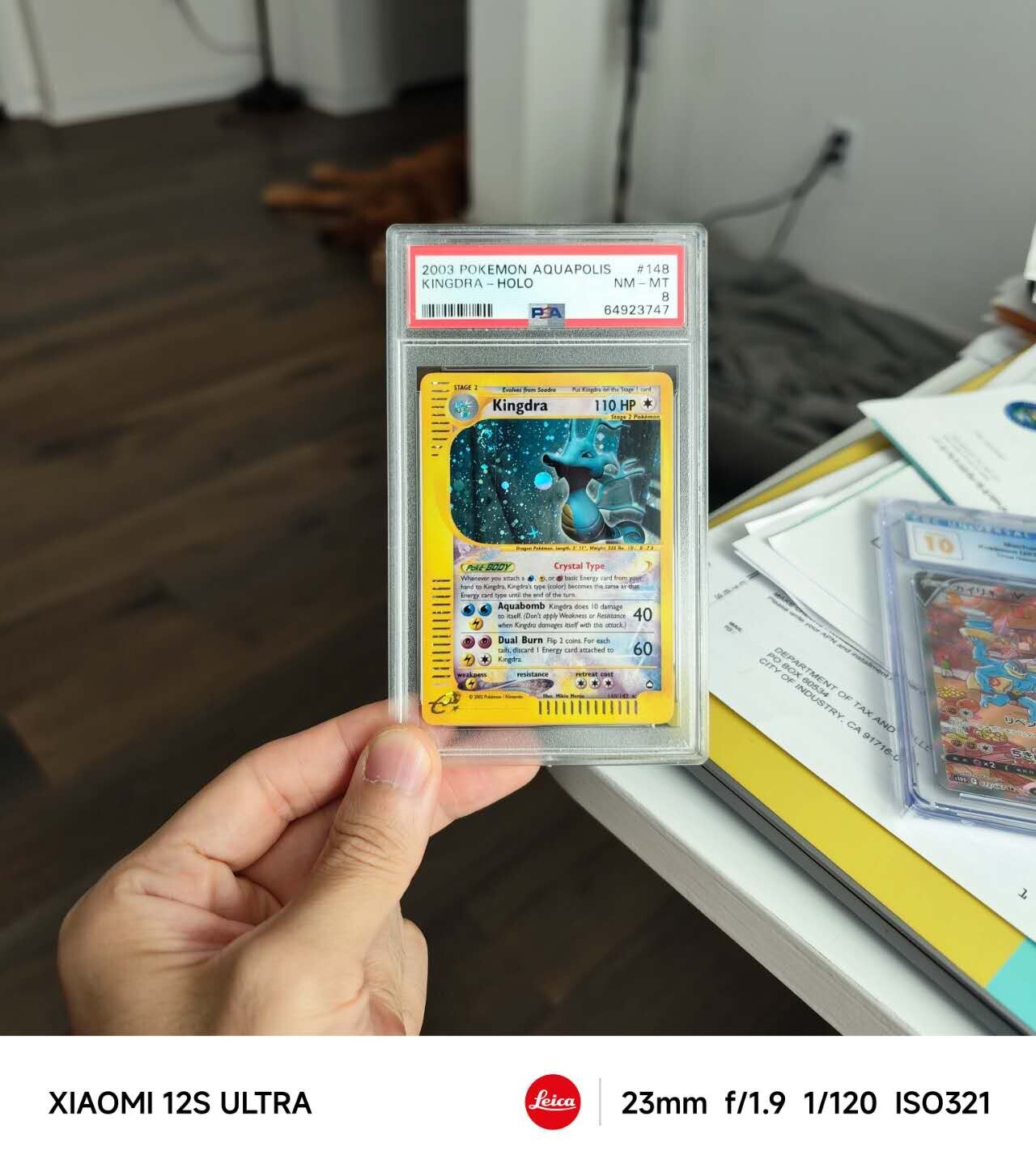 クリスタルタイプ キングドラ PSA9 PSA9鑑定済〕キングドラ(1ED/クリスタルタイプ)【☆】{089/087}