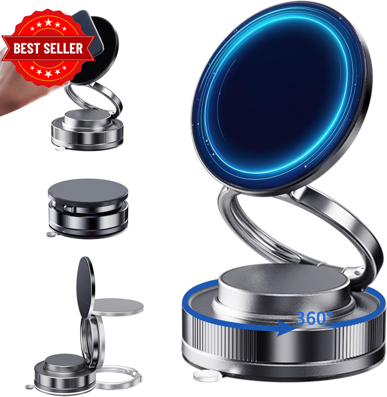 Vacuum Magnetic Mobile Phone Holder Car Mobile Phone Holder Vacuum Magnet, 360°