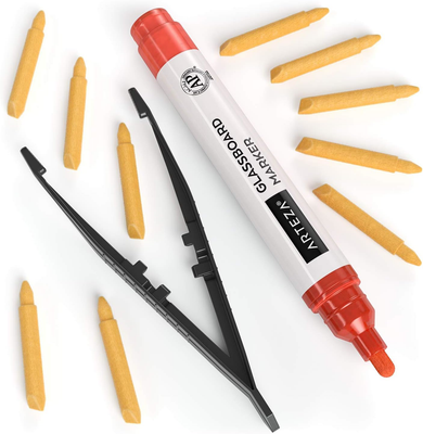 ARTEZA Dry Erase Markers for Glass Boards Pack of 10 Neon Colors with Low-Odor