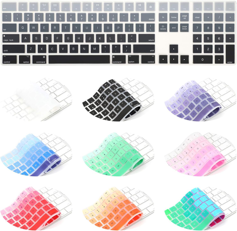 Ombre Gray Cover for Apple Imac Magic Wireless Bluetooth Keyboard with Numeric K