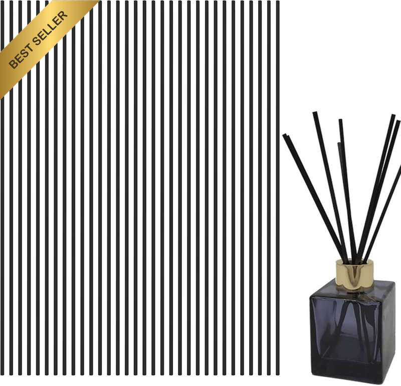 50 Pcs Black Reed Diffuser Sticks, 30Cm X 4Mm, Rattan, for Home, Office, Spa