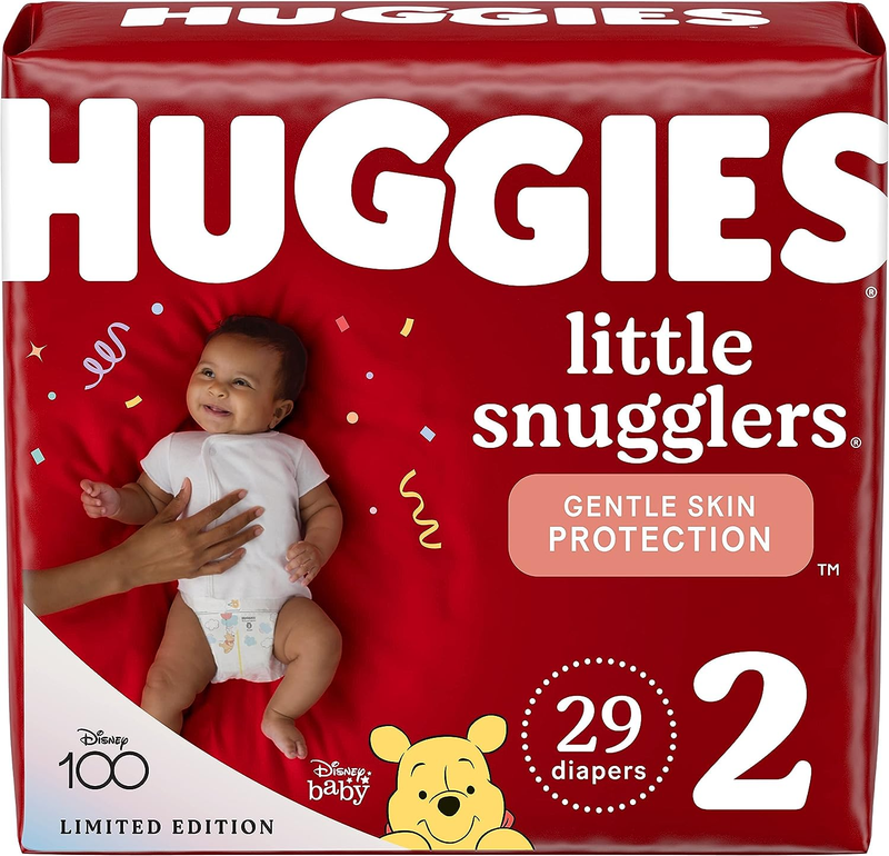 Huggies Little Snugglers Baby Diapers, Size 2 (12-18 Lbs), 2
