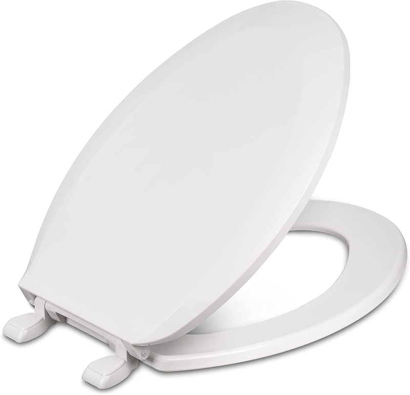Elongated Toilet Seat Plastic, Oblong, Oval, Toilet Lid, Standard Residential Us