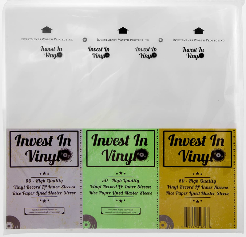 50 Master Sleeves Rice Paper anti Static LP Inner Sleeves Vinyl Record Sleeves P
