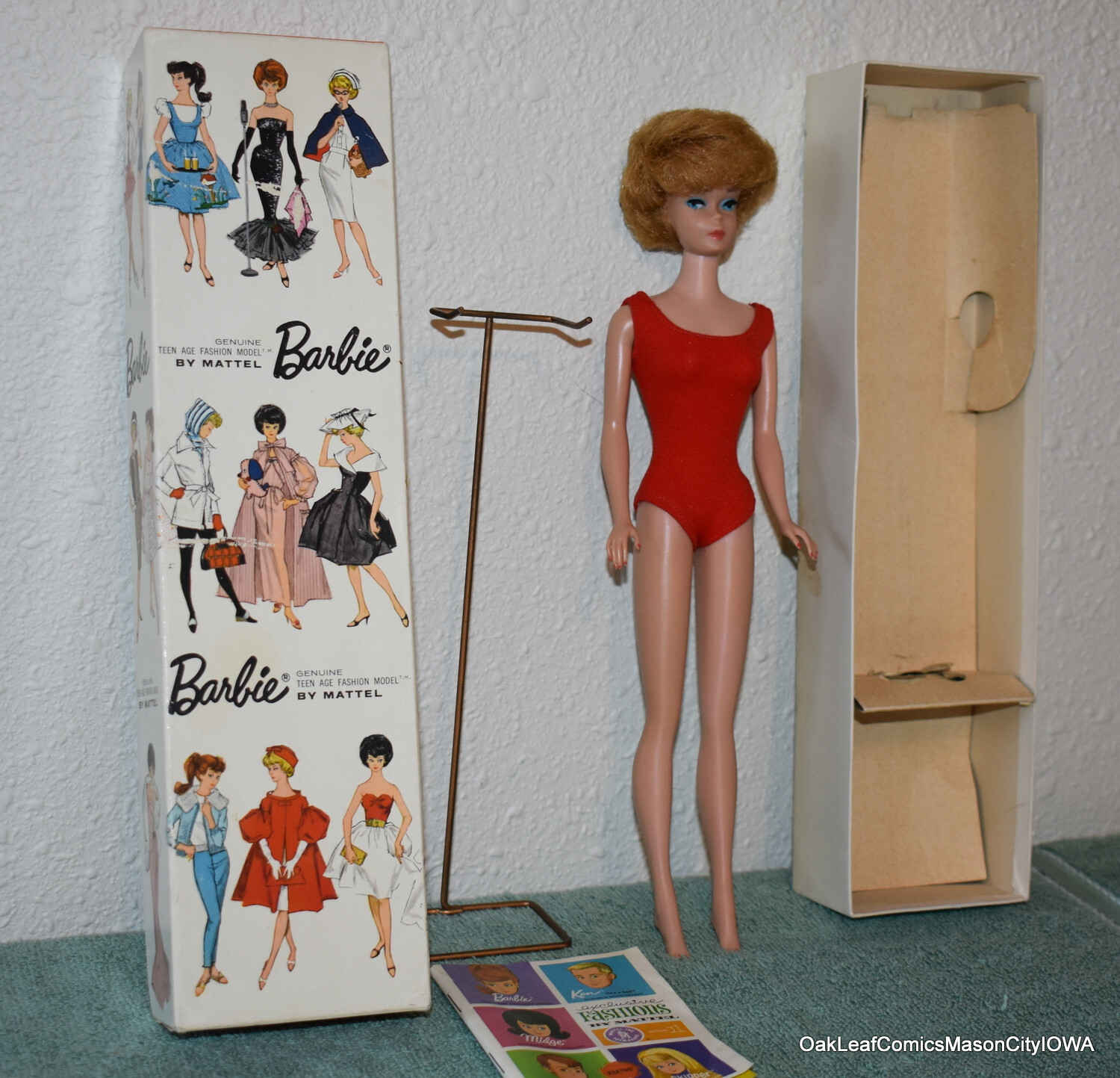 Vintage Big Hair Ash Blond Bubble Cut Barbie Doll with