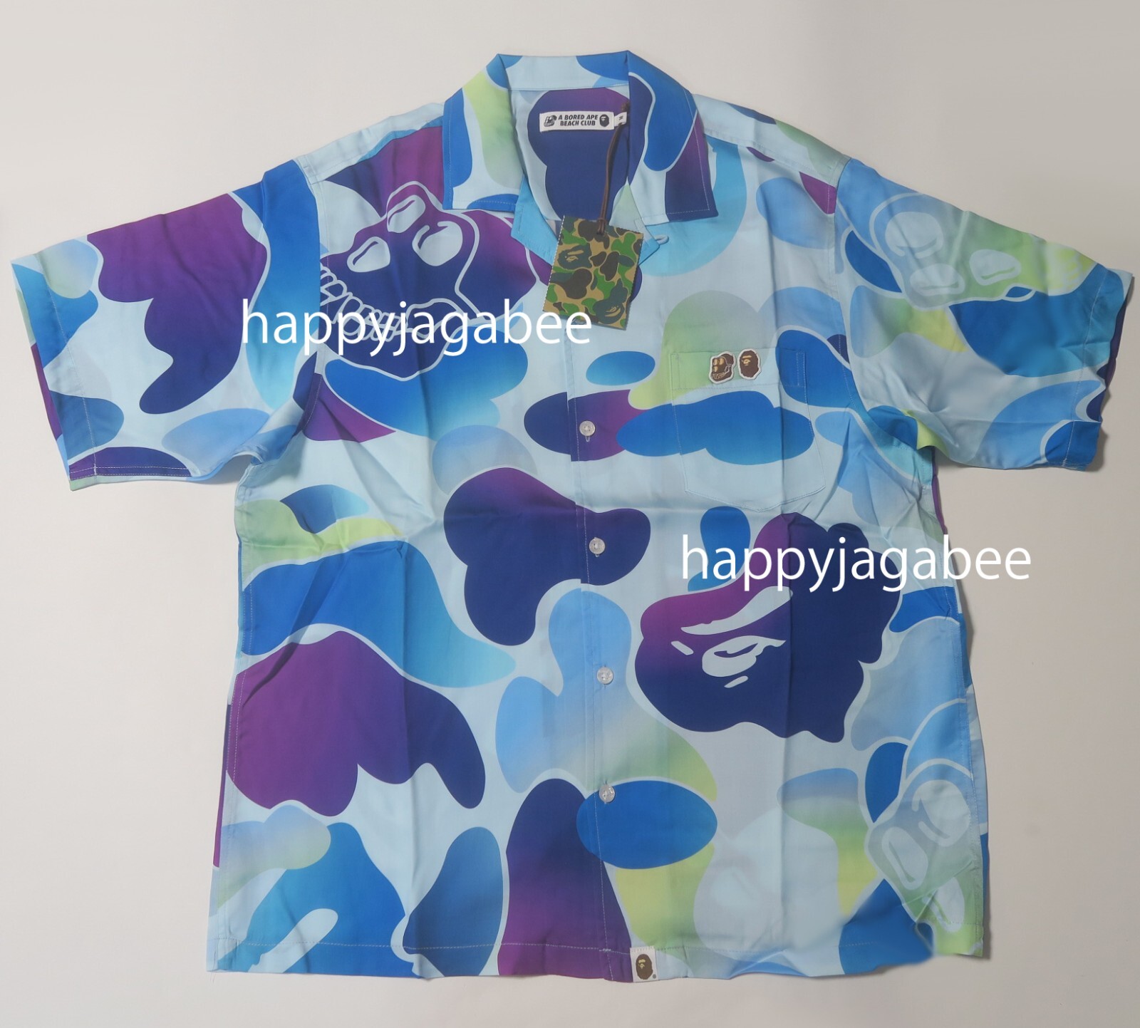 トップス BAPE X BAYC - HAWAIIAN SHIRT BAPE x Bored Ape Yacht Club Hawaiian Shirt Green Men's