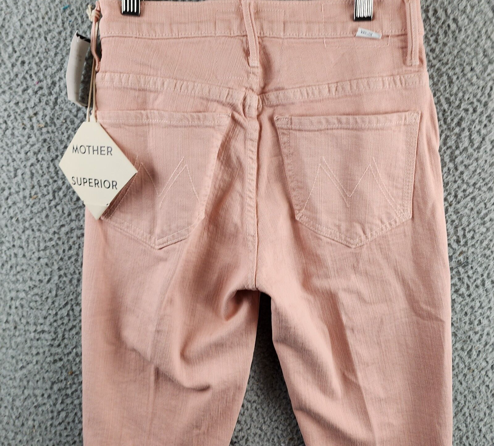 Mother the Insider Hover High Rise Straight Jeans Women's 24 Peach Parfait Solid - Picture 14 of 15