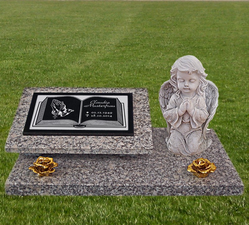 Granit Grabstein Grabplatte Grabmal Grabdeko âº Inkl. Gravur â 60x40 Cm - Gg54s