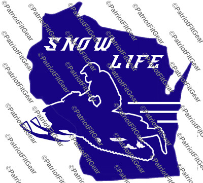 Wisconsin,Snowmobile,Snowmobiling,Snowmachine,Snow Life,Custom Vinyl Decal