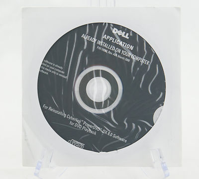 New Dell Application Disc For Reinstalling CyberLink PowerDVD DX 8.0 Software