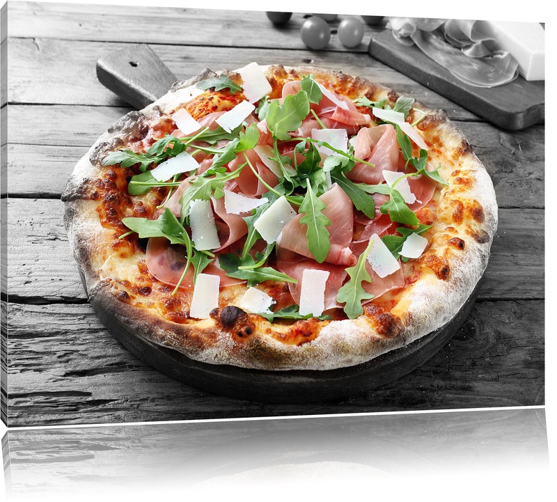 Pizza Avec Rucola Et Parmesan Image De Toile DÃ©Coration Murale Impression