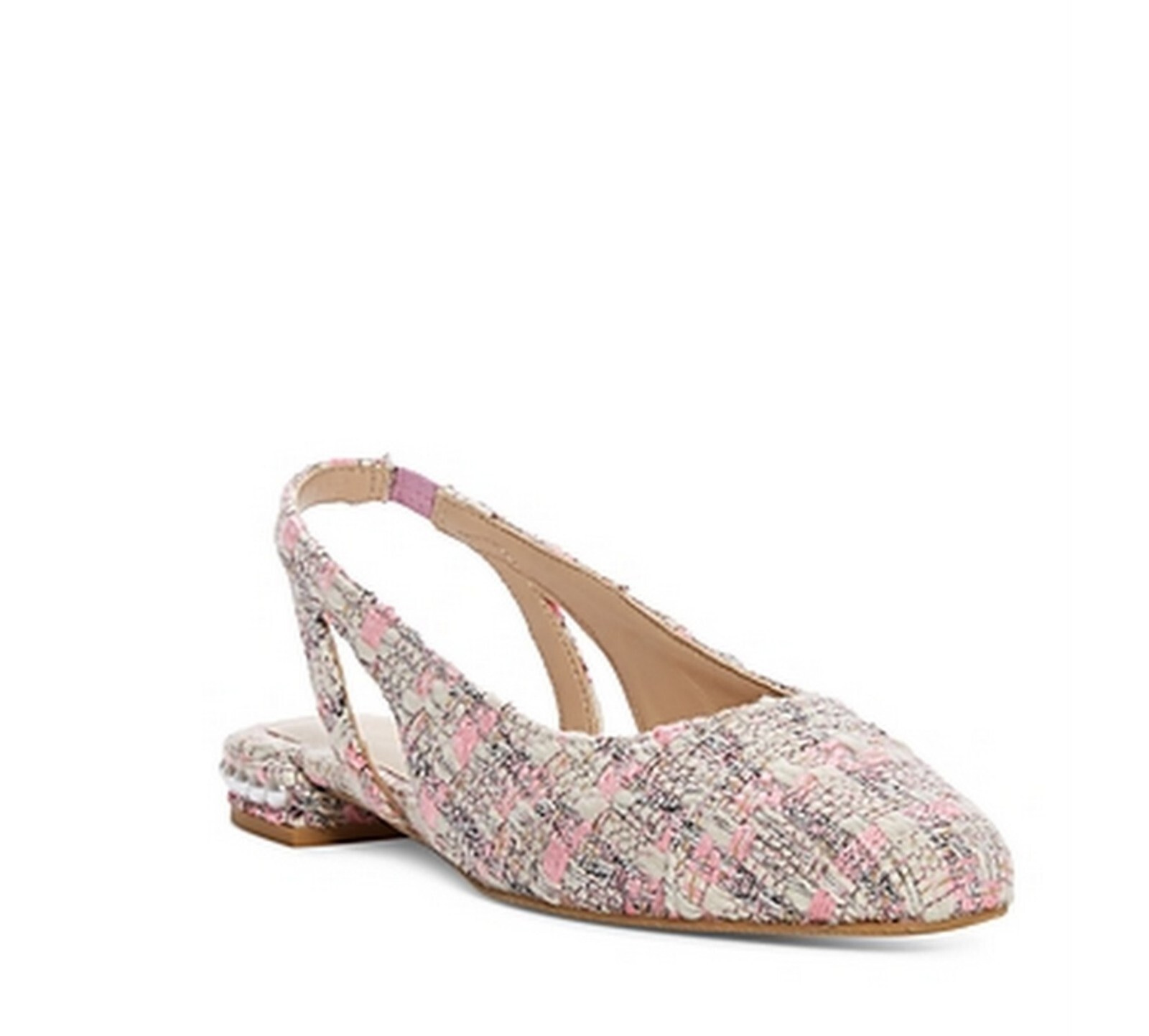 STUART WEITZMAN $495 Pearl Embellished Slingback Flats Pink