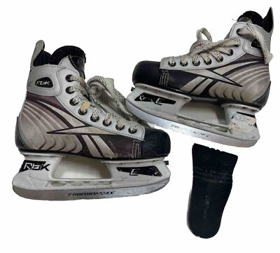 RBK EXT [ YTH 12 J - 1 JR ] Ice Hockey Player Skates - Adjustable - Used ️  