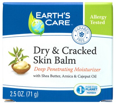 Earth's Care  Dry and Cracked Skin Balm, No Parabens, Fragrances, Dyes 2.5 oz.