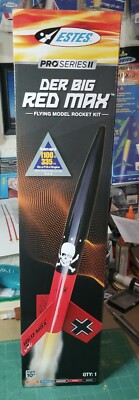 Estes Der Big Red Max Flying Model Rocket Kit Advanced Pro Series II #9721