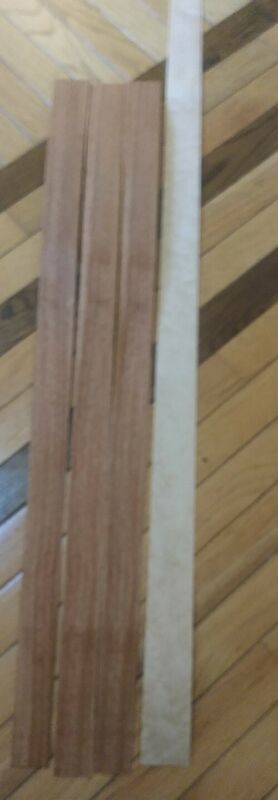+2 pieces of mahogany wood veneer 38" x  1 3/4" & 1/42" thickness sapele + 1 bem