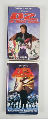 Disney D2 The Mighty Ducks And D3 The Mighty Ducks VHS Tapes 2 Movies 