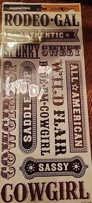 Creative Imaginations Western Signature Collection Signs Stickers COWGIRL