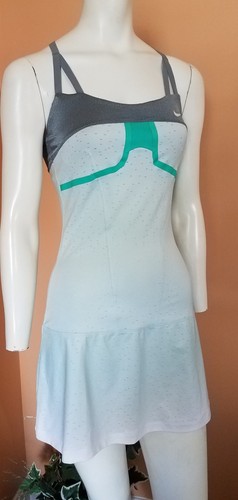 EUC Women's Nike Dri-fit Golf Tennis Athletic Dress Size S Mint Green/Gray