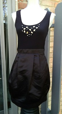 New black MAX AND CLEO maxandcleo sz 8 bubble rhinestones cocktail dress