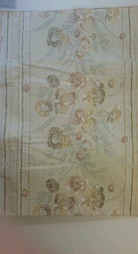 11.39) 2 Yards Upolstry fabric cream Ivory thick heavy floral