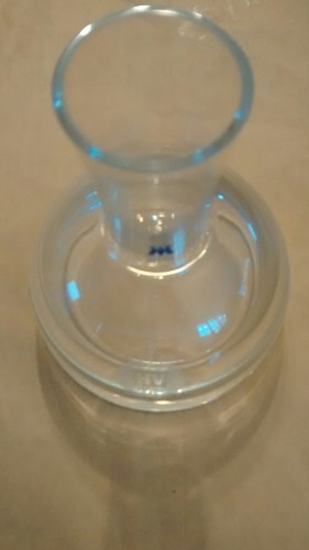 Magnor Norway Glass Carafe Bottle HV-05  2001 Stopper Sticker Scandinavian Fr Sh