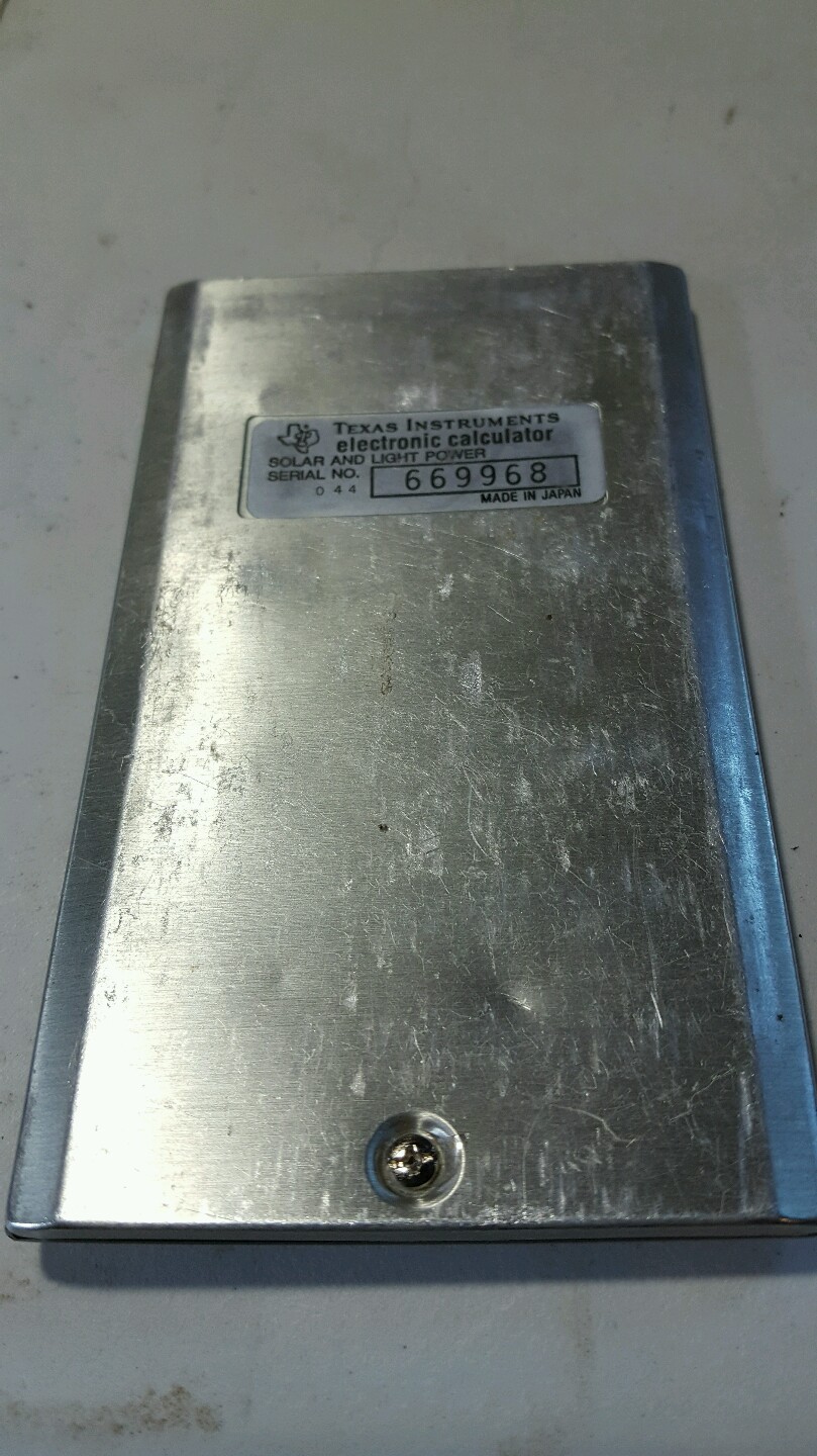 Vintage Texas Instruments Solar Calculator TI-1766