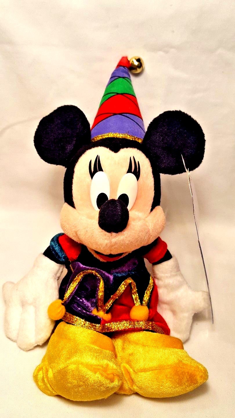 Tokyo Disneyland Jesters Jokers Mickey Minnie Plush Disney 15th Anniversary 90s