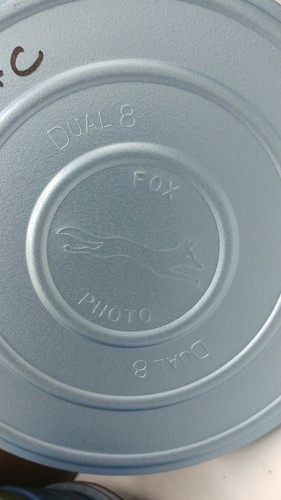 VINTAGE METAL AMFILE 45 RECORD CARRY CASE TOTE with Fox Dual 8 Photo Reel Cases