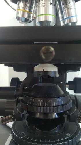 Olympus Microscope BX41 with 2X and side by side bridge MOHS Microscope