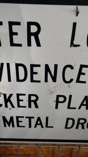Vintage Original Police Evidence Locker Metal Sign - 24 X 18
