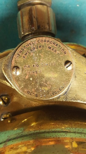 Antique All Brass Wall General Fire Alarm Bell 24 Volts Nautical Railroad