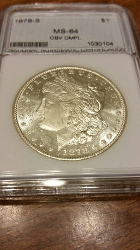 1878S MORGAN DOLLAR MS64 DMPL