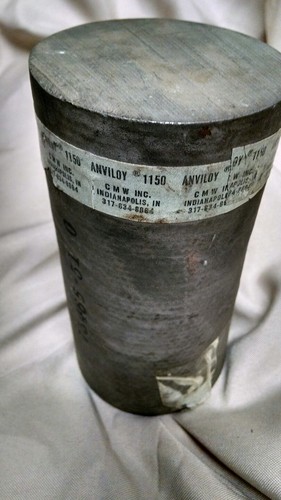 Anviloy 1150 Tungsten Round Bar Stock 3.250 Inch Dia. 6.250 Inch Long 32 Pounds