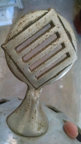 #10 Antique Cast Iron Stove Top and Finial Nickel Plated Old Farm Stove