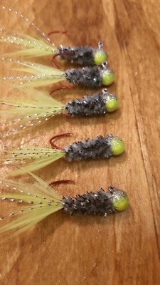 20ct 1//32 #6 Panfish Crappie Roundhead Jigs Painted And Unpainted