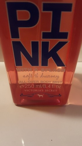 Victoria's Secret PINK WITH A SPLASH SOFT & DREAMY All Over Body Mist 8.4oz RARE