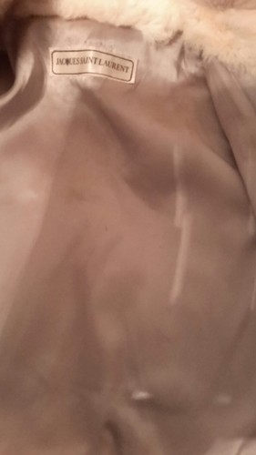 Vintage Womens Jacques Saint Laurent Ivory White Fur Coat Rabbit ? Project pc