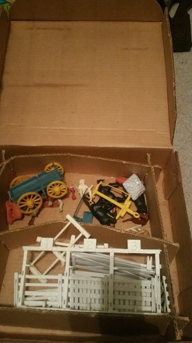 MARX ESTATE 1950'S VINTAGE ROY ROGERS RODEO SET W BOX