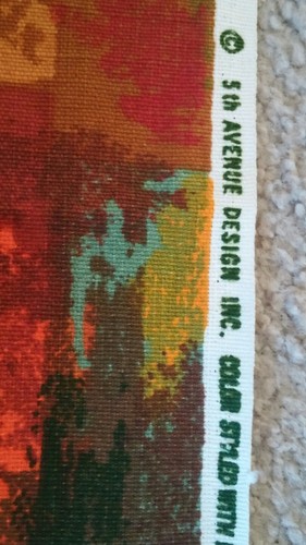 Impressive Mid Century Modern  5th Avenue Designs Fabric Vibrant Colors 2 Yards