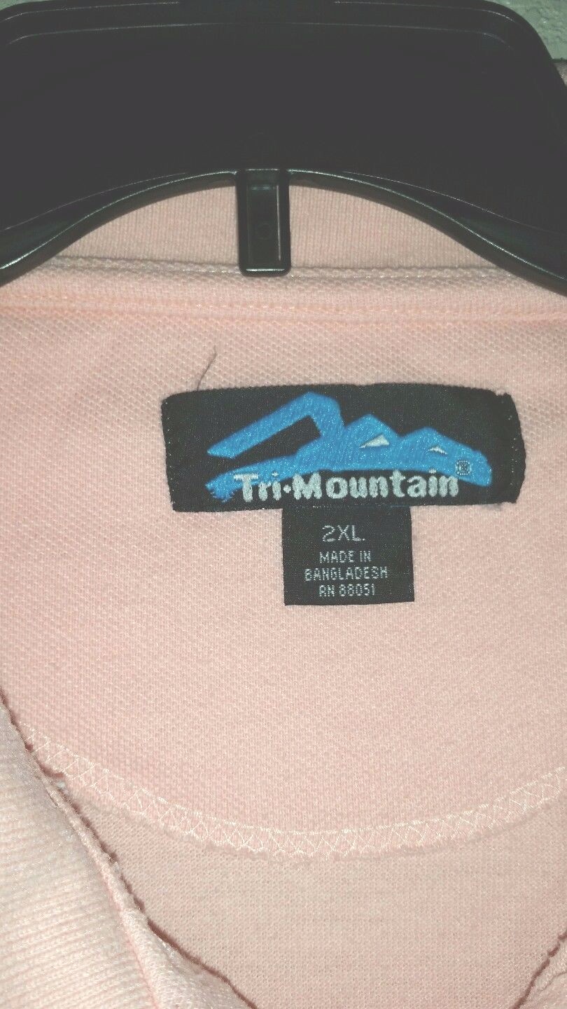 Vtg Peach  SUBWAY insignia  2XL Polo Shirt Short Sleeve Minor Stain Lower Front