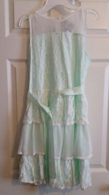 Disney Girls Beauty and the Beast Dress D-Signed Tiered Ruffle Mesh Lace Large 