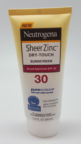 3 oz Neutrogena Clear Face Sunscreen Lotion SPF 30 & 3 oz Sheer-Zinc SPF 30
