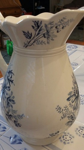 ANTIQUE THEODOR PAETSCH RARE HAND PAINTED POURING PITCHER FRANKFURT GERMANY